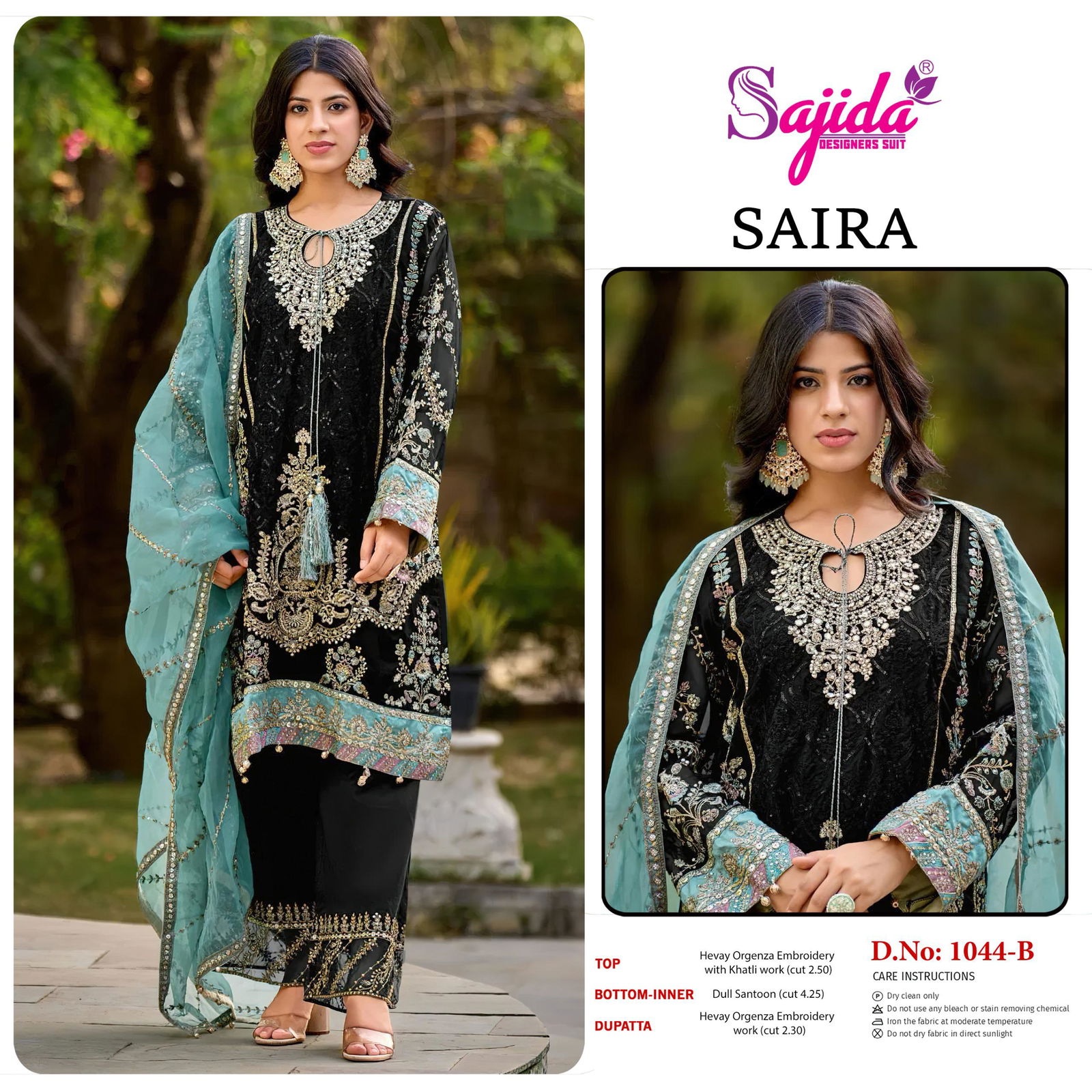 Saira by Sajida Organza Pakistani Salwar Kameez Wholesale Market In Surat