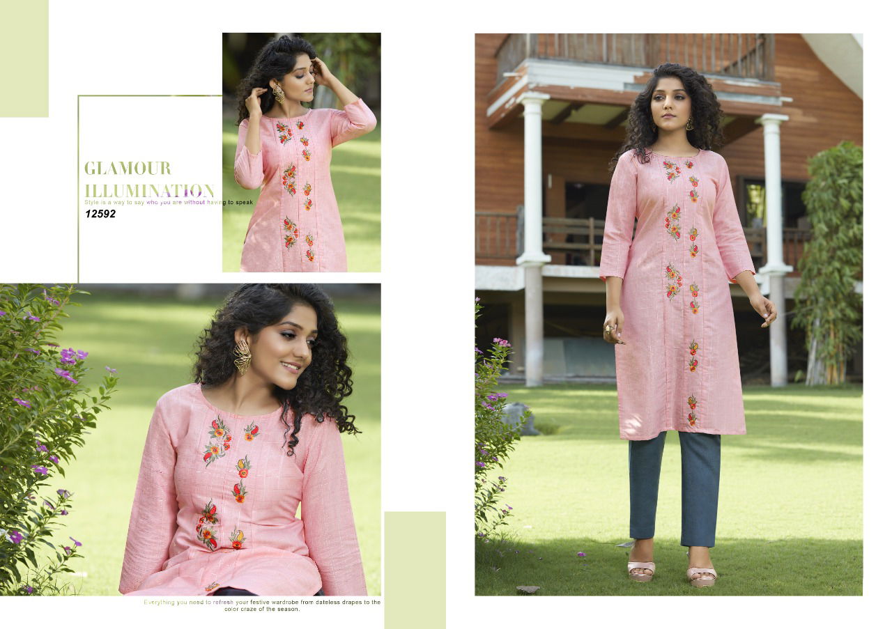 Kalaroop Vintage Fancy Ethnic Wear Silk Kurti With Bottom Collection
