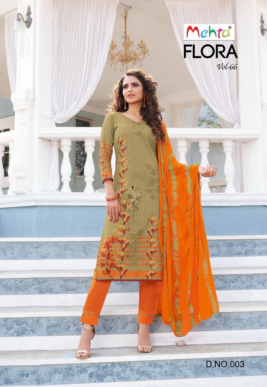 Mehta Flora 66 Latest fancy Regular Casual Wear Pure Cotton Printed Cotton Dress Material Collection
