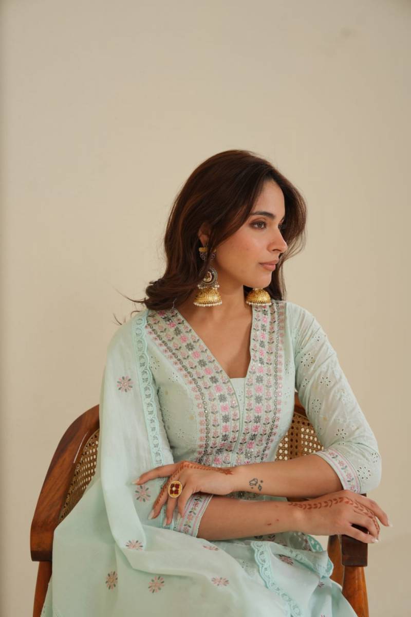 Tanyaa P 126 Cotton With Schiffli Kurti Bottom With Dupatta Wholesale Market In Surat With Price
