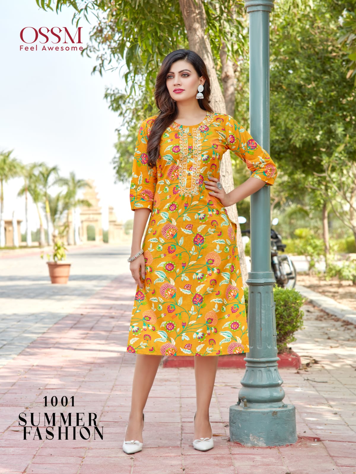 Ossm Summer Fashion Cotton Printed Regular Wear Kurti Collection