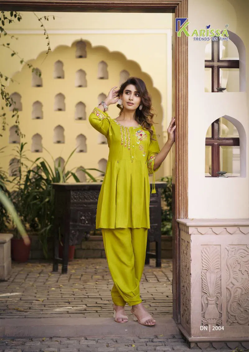 Celina Vol 2 By Karissa Viscose Rayon Slub Co Ord Set Wholesale Price In Surat