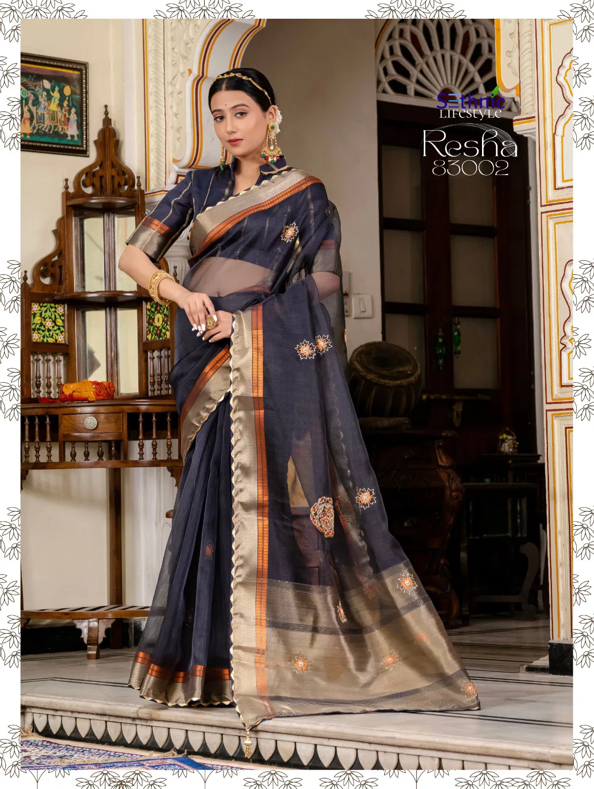 Resha By Sethnic Kota Linen Occasion Wear Saree Suppliers In India