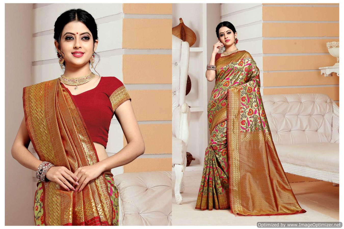 Heavy Designer Rich Look Party Wear Bridal Meenakari Worked Mysore Silk Saree Collection  