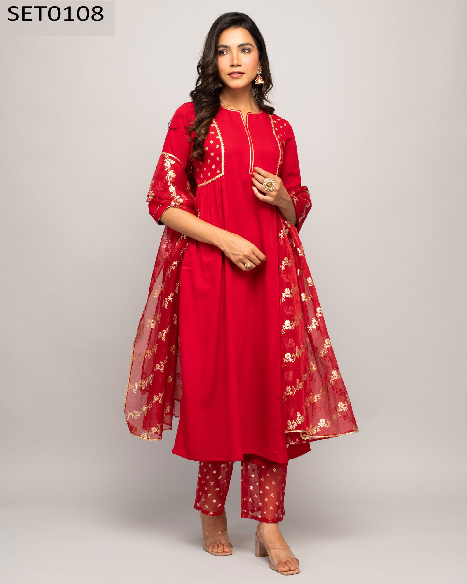 Fiorra SET0000 Designer Printed Kurti With Palazzo Dupatta Wholesale Market In Mumbai