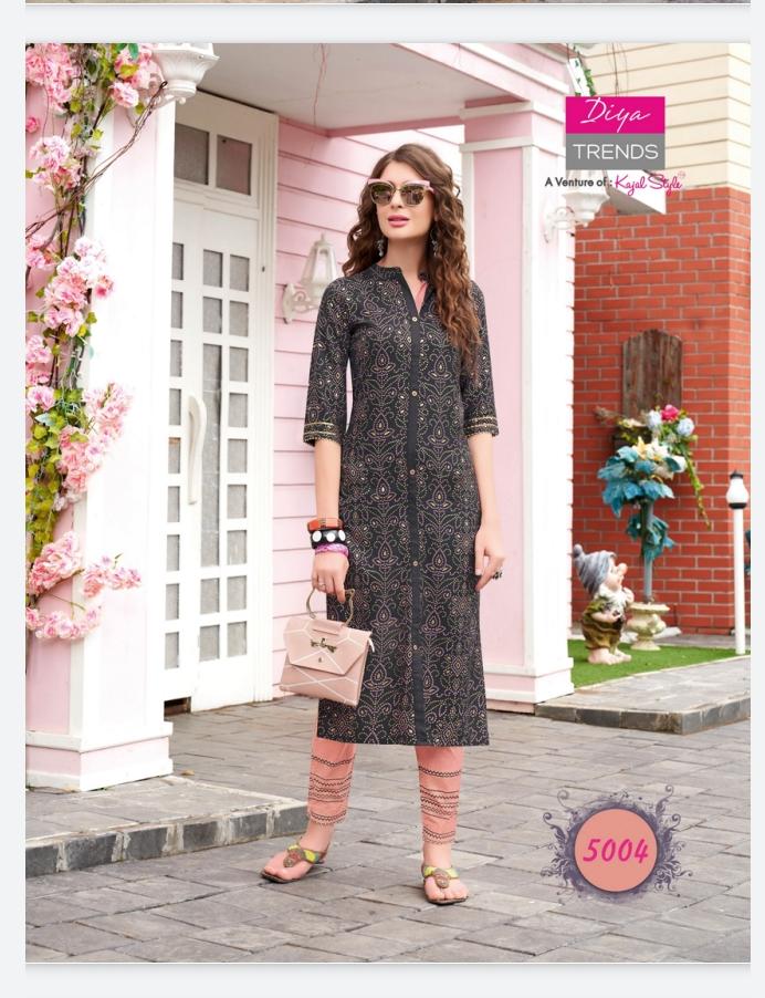 Fashionista 1 Ethnic Wear Rayon Designer Printed Kurtis With Bottom Collection
