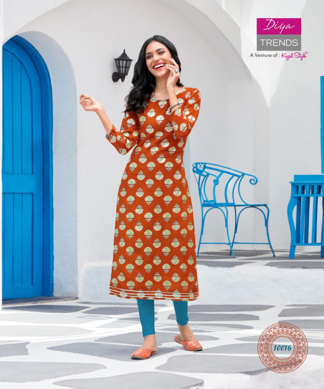 Garden City 10 Ethnic Wear Designer Printed Rayon Kurtis Collection
