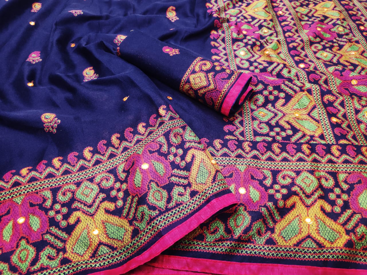 Mahek 28 Latest Fancy Designer Festive Wear Cotton Silk Worked Sarees Collection
