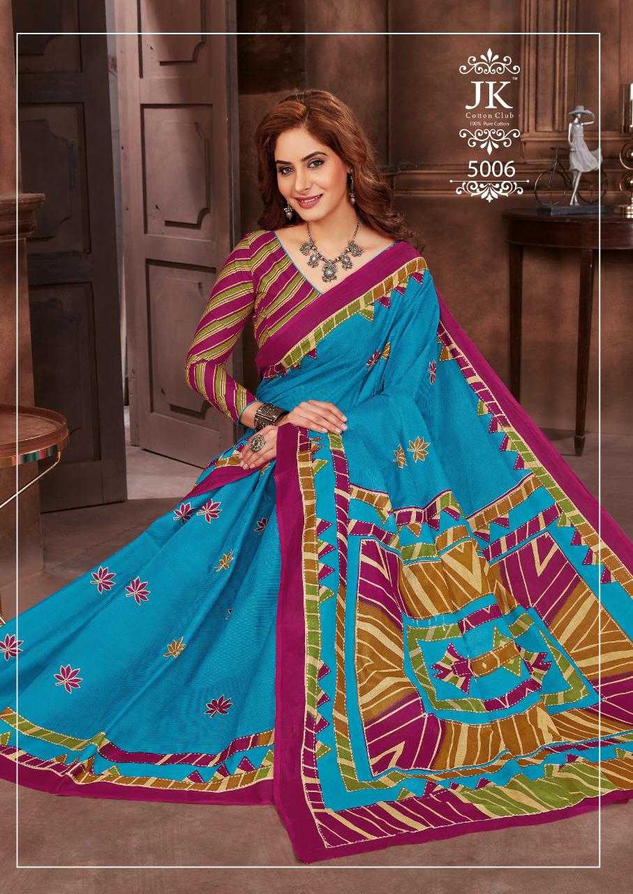 Jk Tulsi Avantika Vol 5 Latest Printed Cotton Regular Wear Saree Collection 
