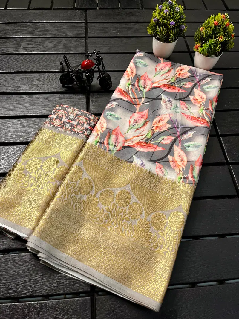 Wow Qalamqari Special Creap Silk Printed Sarees Suppliers In India
