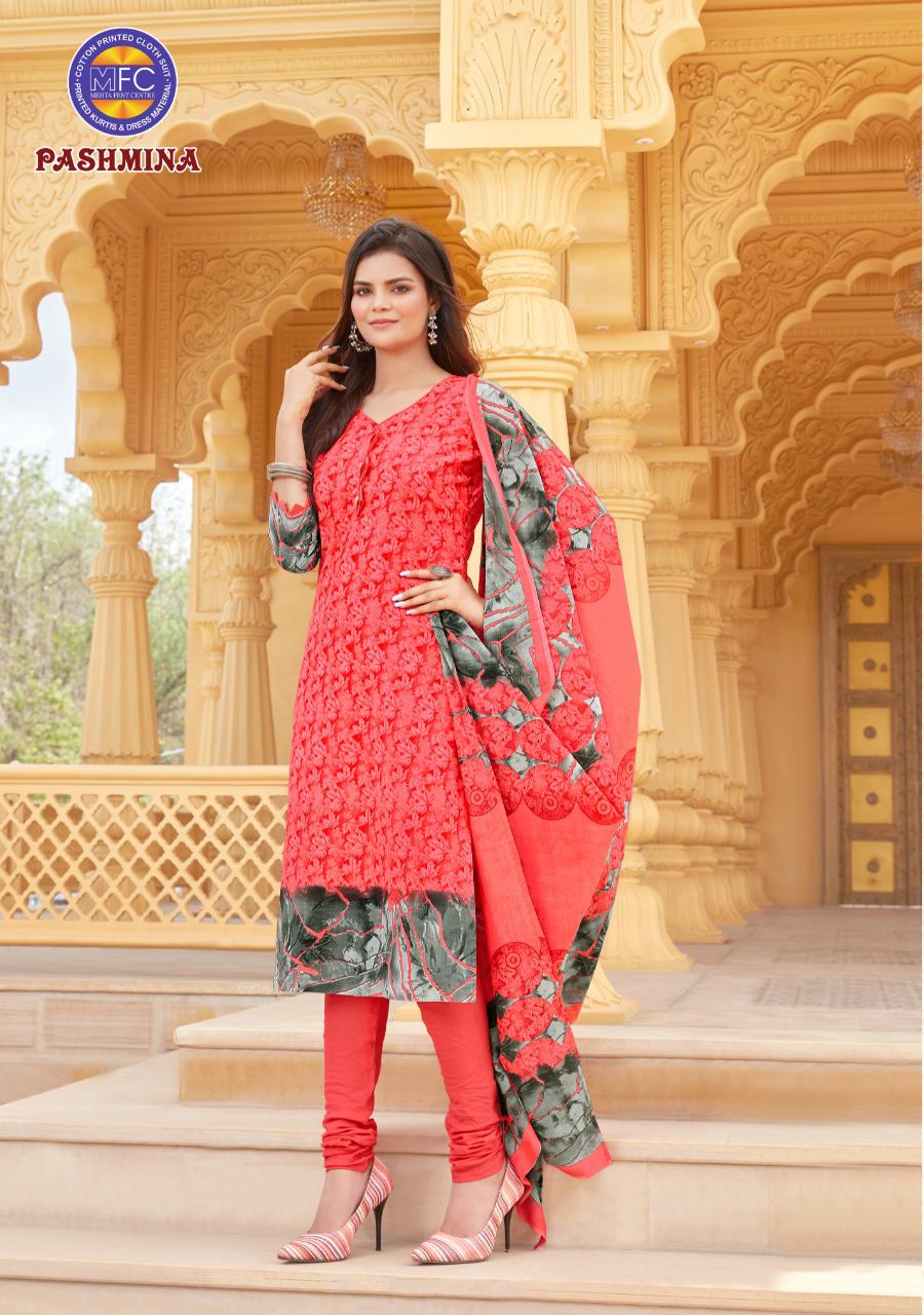 Mfc Pashmina 12 Pure Cotton Regular Casual Wear Printed Dress Material Collection
