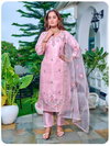 Naisha K 405 Glass Work Handwork Designer Kurti With Pant Dupatta Wholesale Online