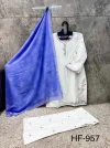 Hoor Tex 957 A and B Slub Cotton Embroidery Plazzo Suits 