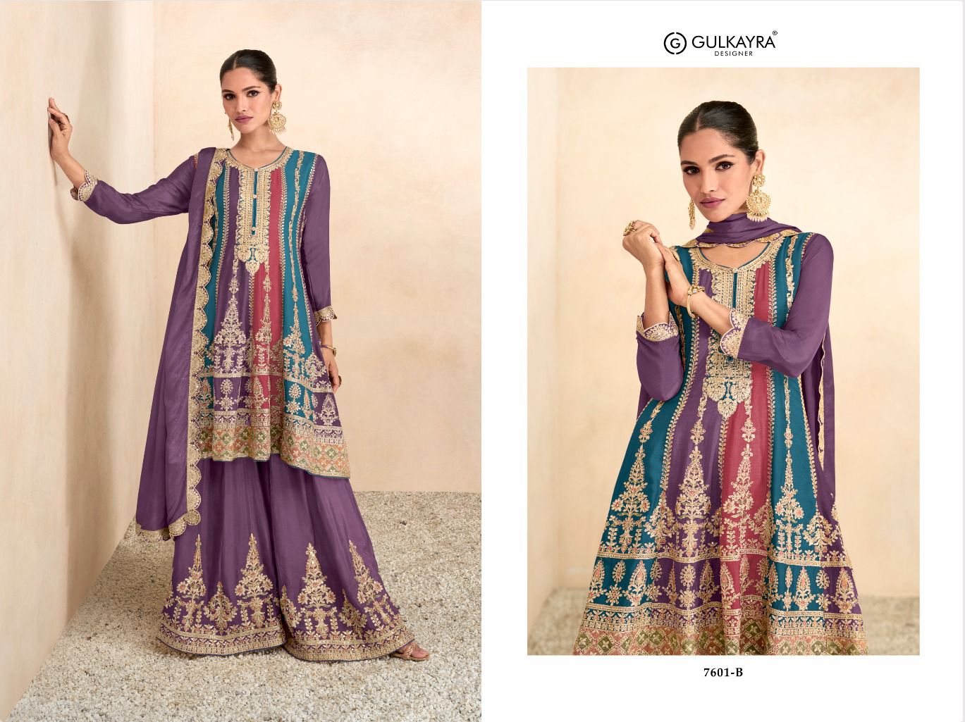 Preet Platinum 7601 By Gulkayra Real Chinon Wedding Salwar Suits Wholesale Market In Surat
