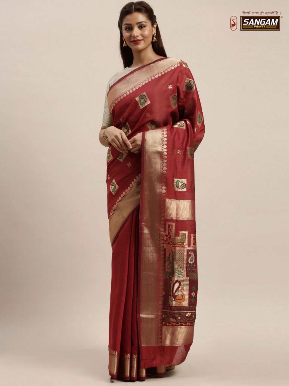 Sangam Baluchari New Collection Of Festival Wear Chanderi Cotton Saree Collection