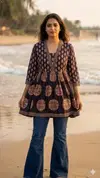 Naisha K 825 Cotton Printed Fancy Short Top Wholesale In India
