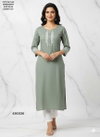 Naisha K 400 Cotton Flax Embroidery Casual Wear Kurti Wholesale Suppliers In Mumbai
