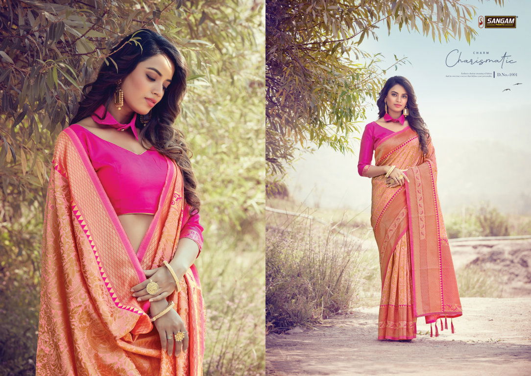 SANGAM TANISHQ Latest fancy Designer Festive Wear Heavy Silk Saree Collection