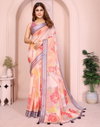 Vc Krishi B Linen Cotton Crafted With All Over Batik Printed Wholesale Saree In India