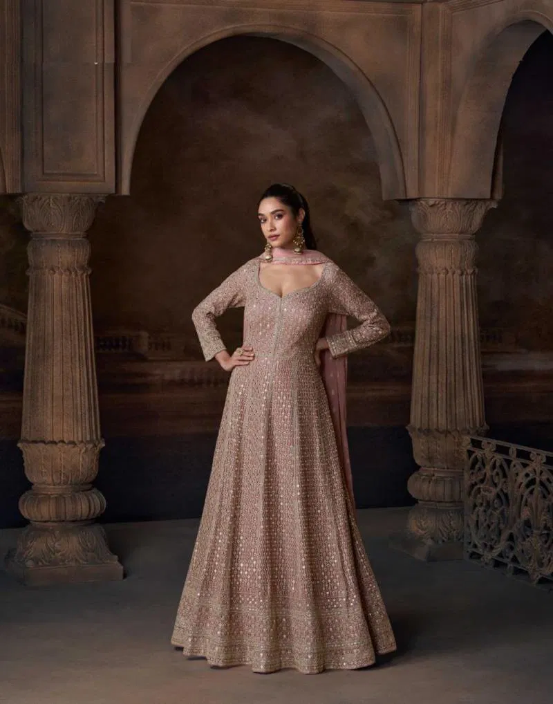 Avni Super Hit 5784 To 5786 Designer Chinon Gown With Dupatta Wholesale Clothing Distributors In India  