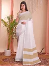 The White Loom By Astita Linen Cotton Saree Wholesale Price In Surat