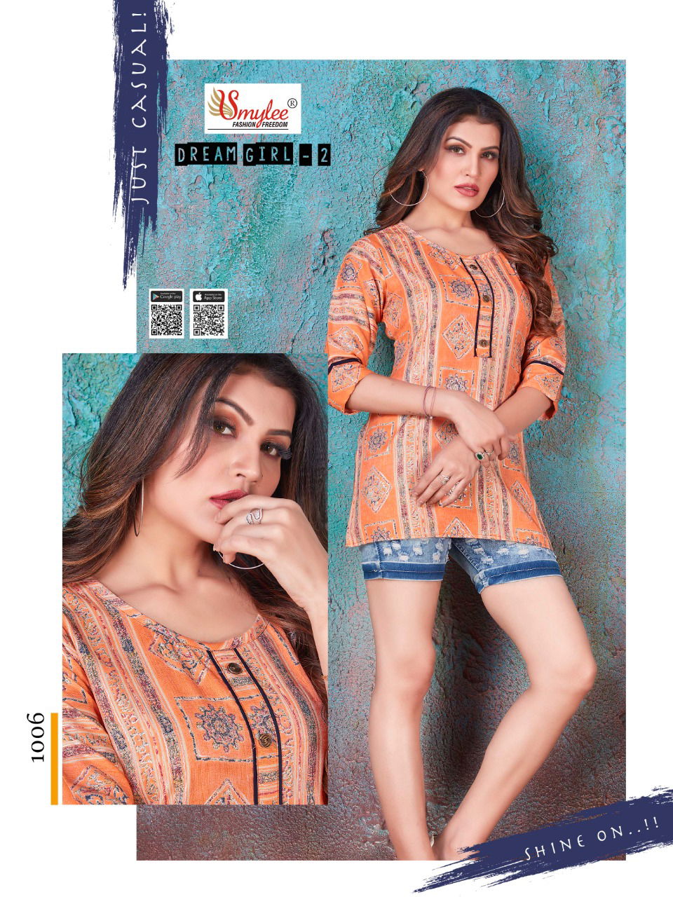 RUNG DREAM GIRL VOL-2 Latest Fancy Designers Casual Wear Heavy Foil Print Rayon Kurti Collection