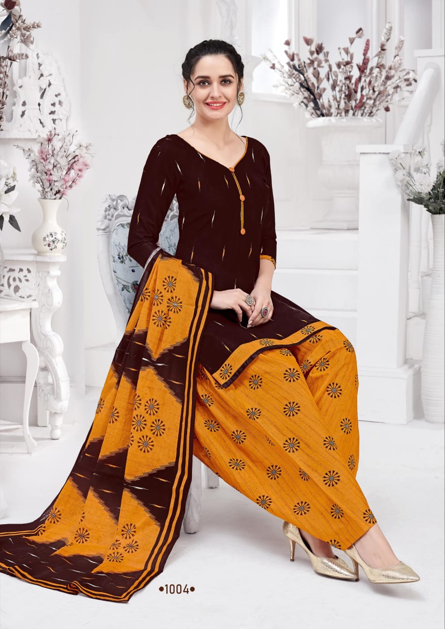Priyal 1 Designer Casual Wear Cotton Printed Dress Material Collection
