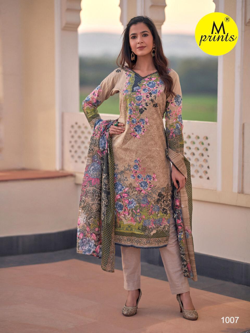 M Prints 4 Latest fancy Regular Wear Cotton Printed Karachi Dress Material Collection