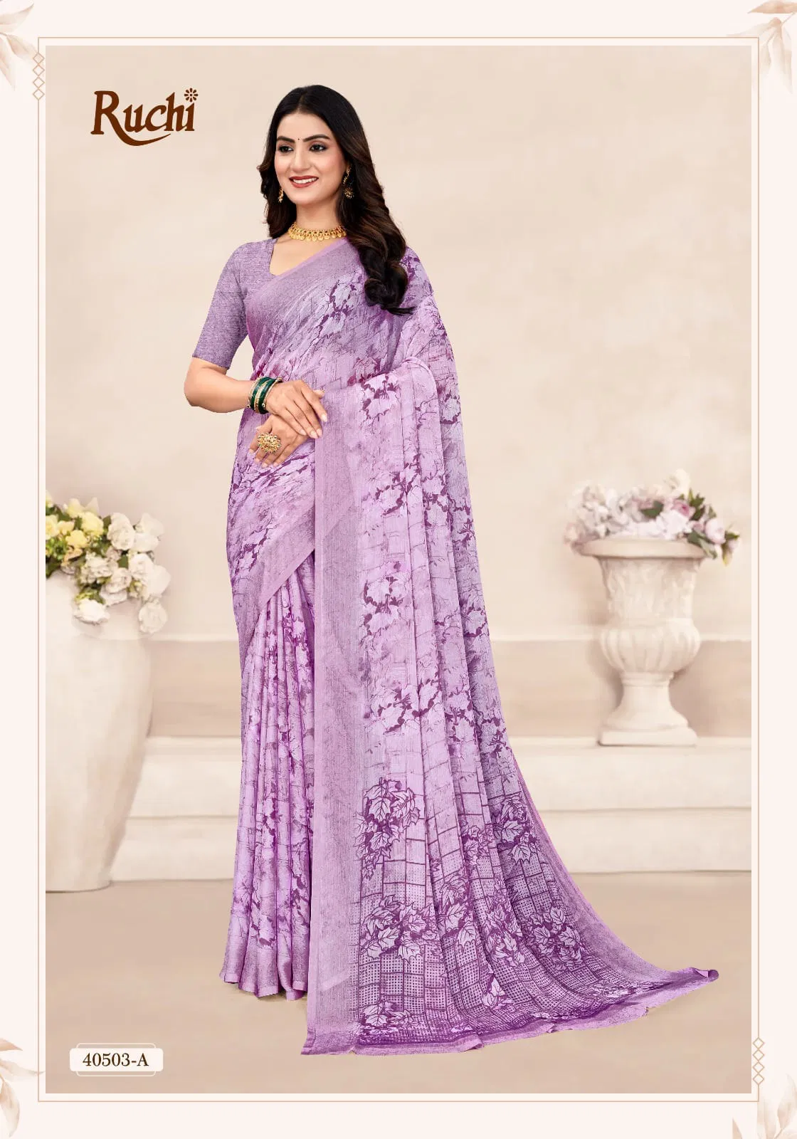 Star Chiffon 196 By Ruchi Printed Chiffon Daily Wear Saree Exporters In India