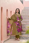 Naisha K 83 Cotton Digital Printed Kurti Bottom With Dupatta Suppliers In India