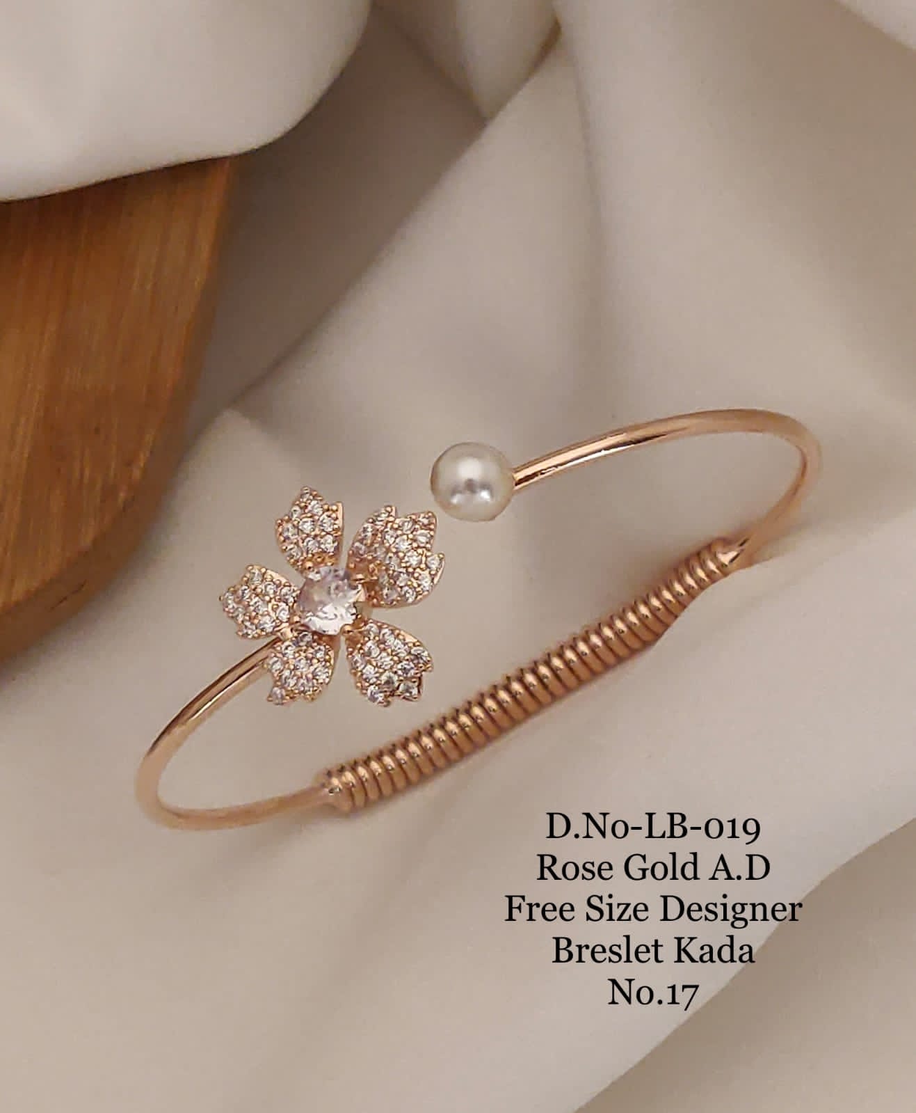 Rose Gold Free Size Designer Breslet Kada Catalog
