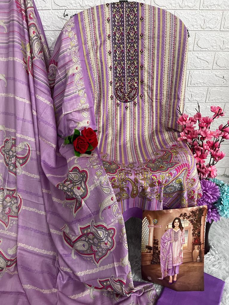 Kainaaz By Keval Fab Cotton Print Embroidered Designer Salwar Kameez Catalog