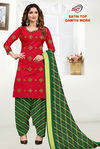 Sc Satin Top Gamthi Work Regular Wear Cotton Printed Designer Dress Material Collection
