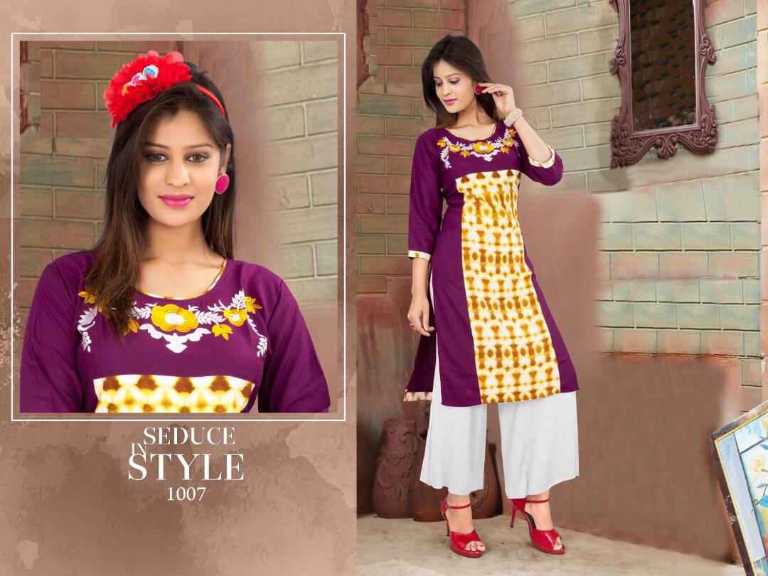 R-Kausar Vol 39 Fancy Latest Designer regular Casual Wear Rayon Printed Kurtis With palazzo Collection

