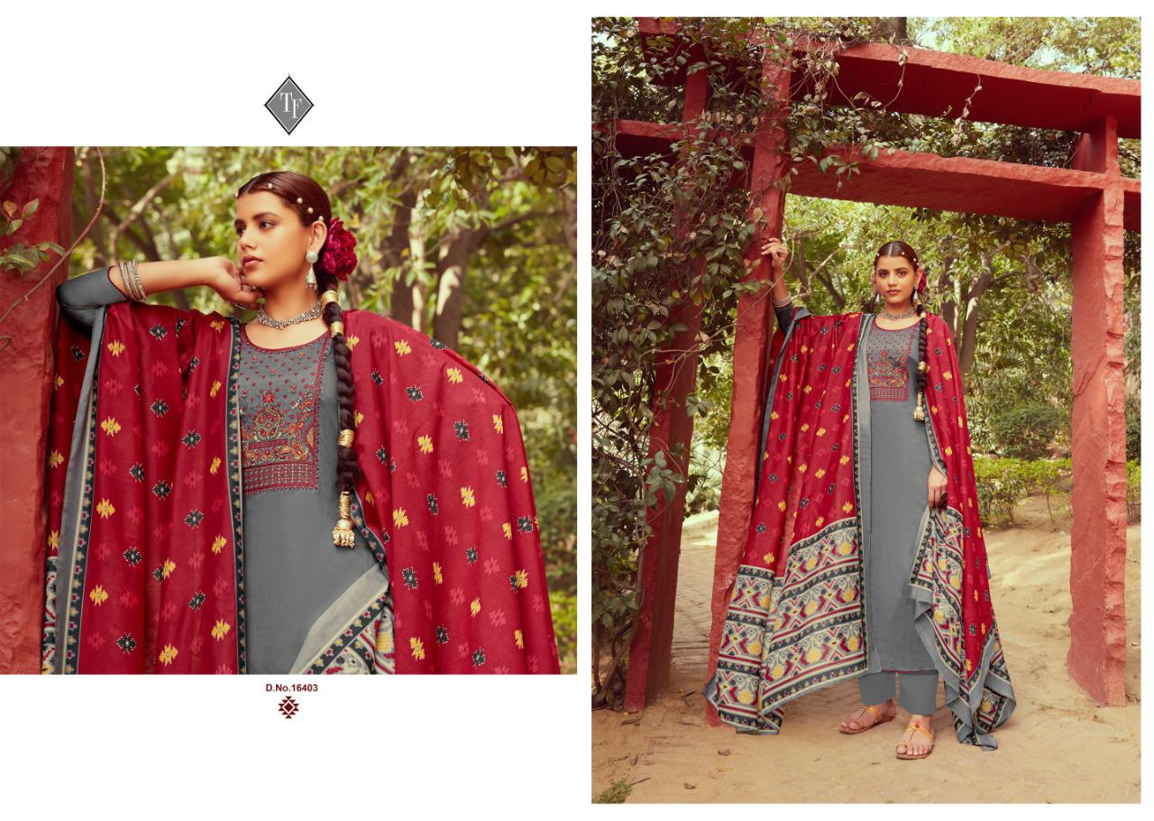TANSIHK FASHION IKRAT Fancy Designer latest festive Wear Pure Jam Silk With Kashmiri Embroidery Neck Salwar Suit Collection