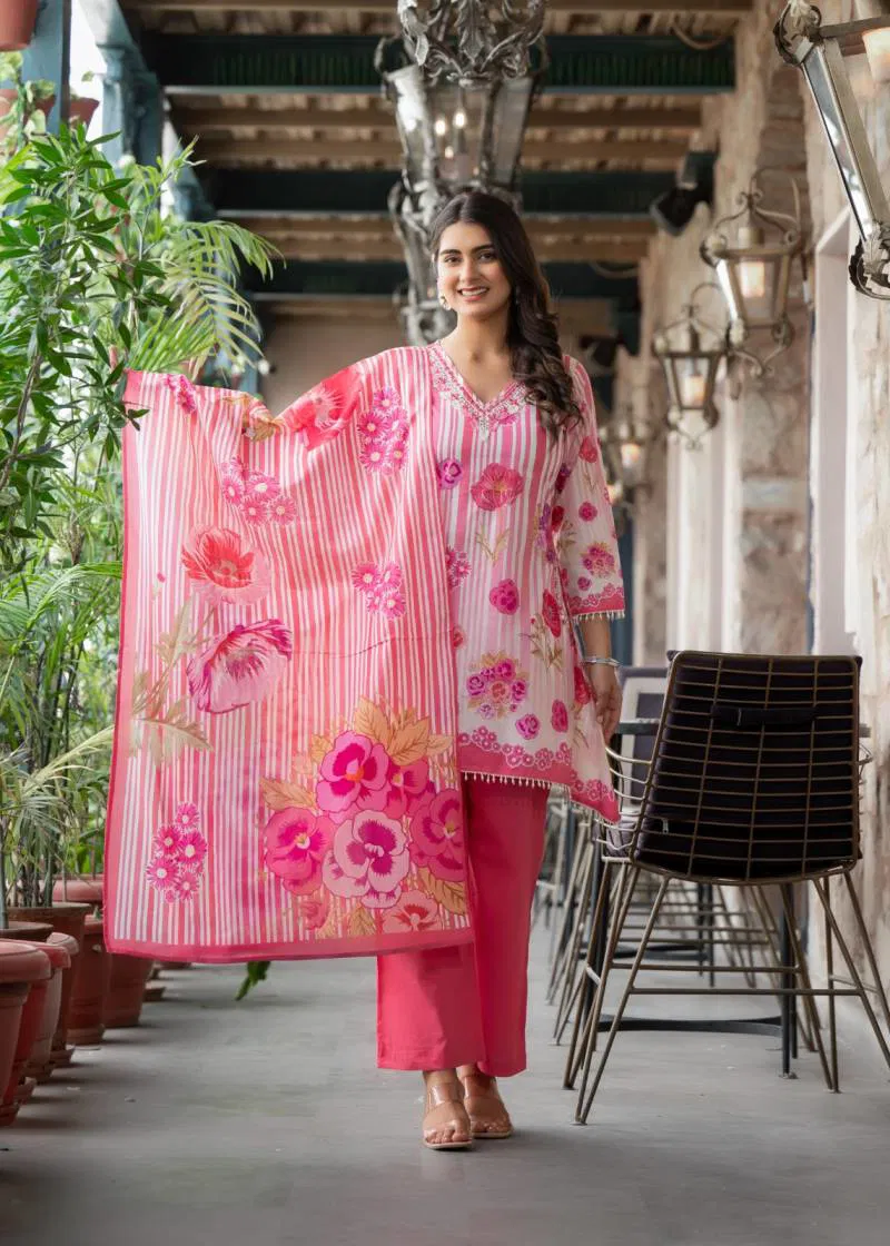 Tanyaa P 175 Cotton Kurti With Bottom Dupatta Suppliers In India