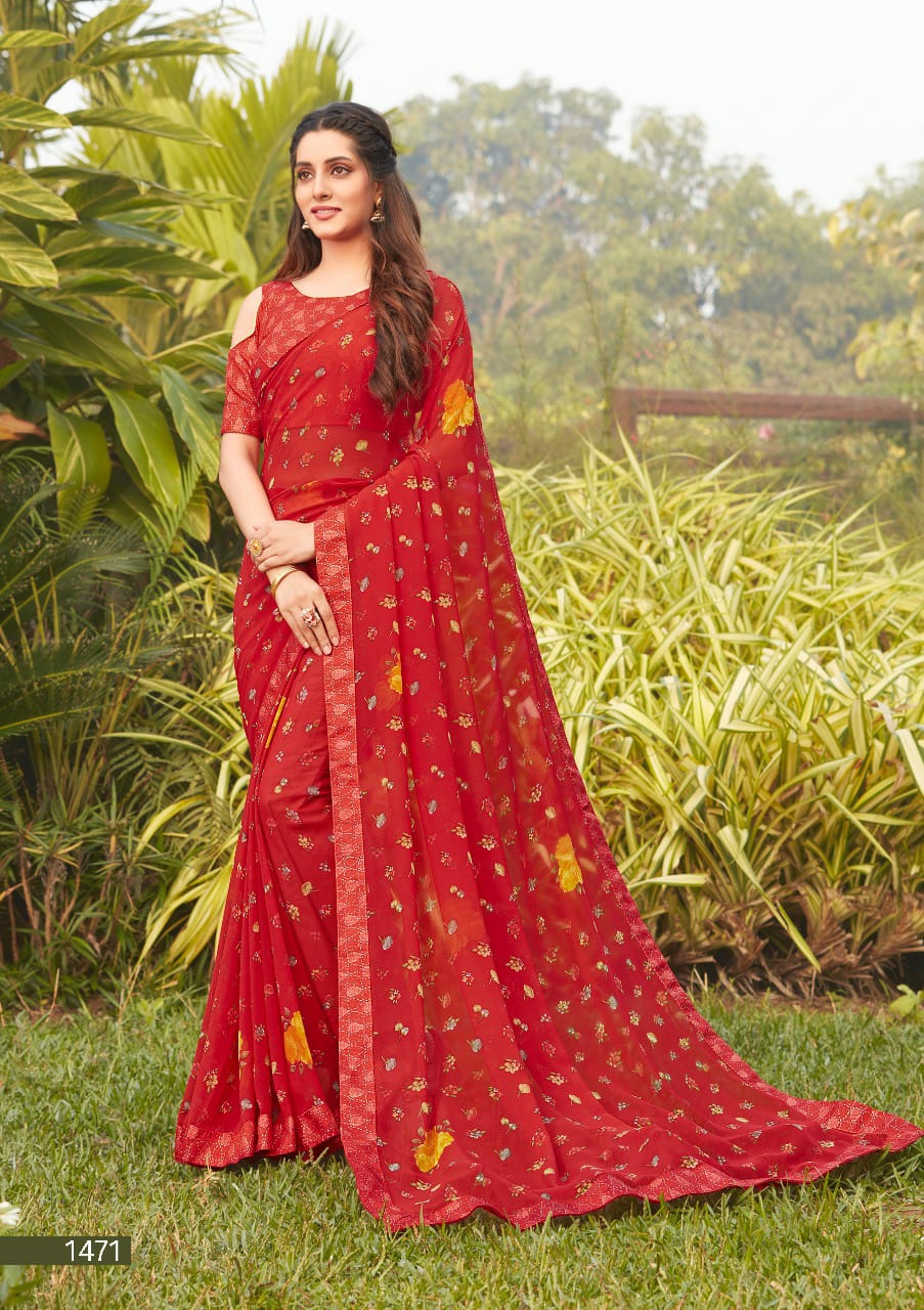 PRIYA PARIDHI  NATASHA Latest Fancy Designer Casual Wear Georgette Printed Saree Collection