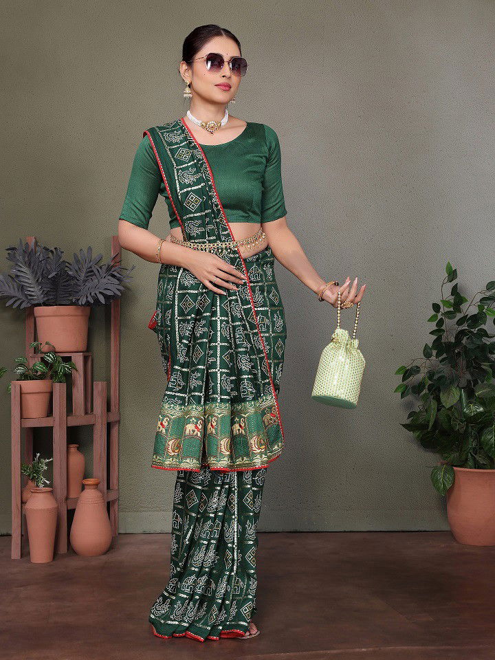 Kaavya 1 Bandhej Printed Silk Festive Wear Saree Online Wholesale