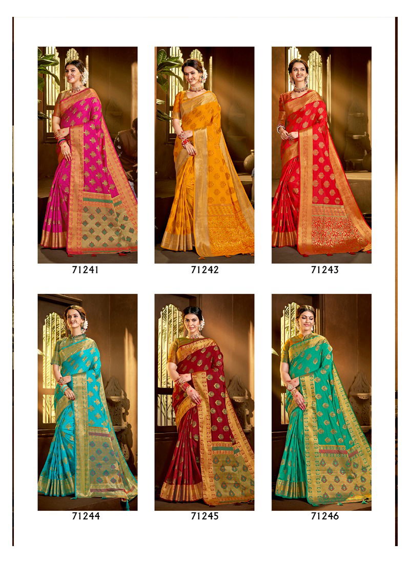 LIFESTYLE NIMAMTRAN Latest Fancy Heavy Festive Wear Designer Nyloned Silk Rich Pallu Buti Diamond Work Saree Collection 