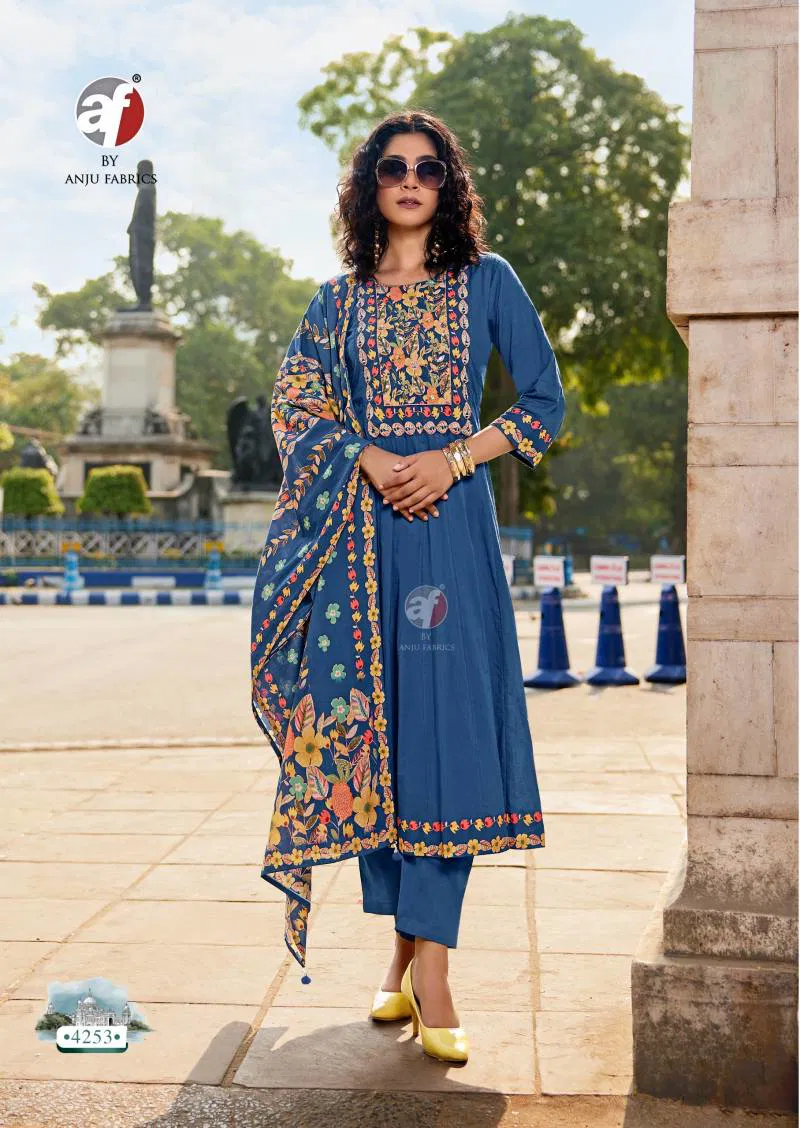 Af Cotton Kali Fancy Kurti Bottom With Dupatta Wholesale Suppliers In Mumbai
