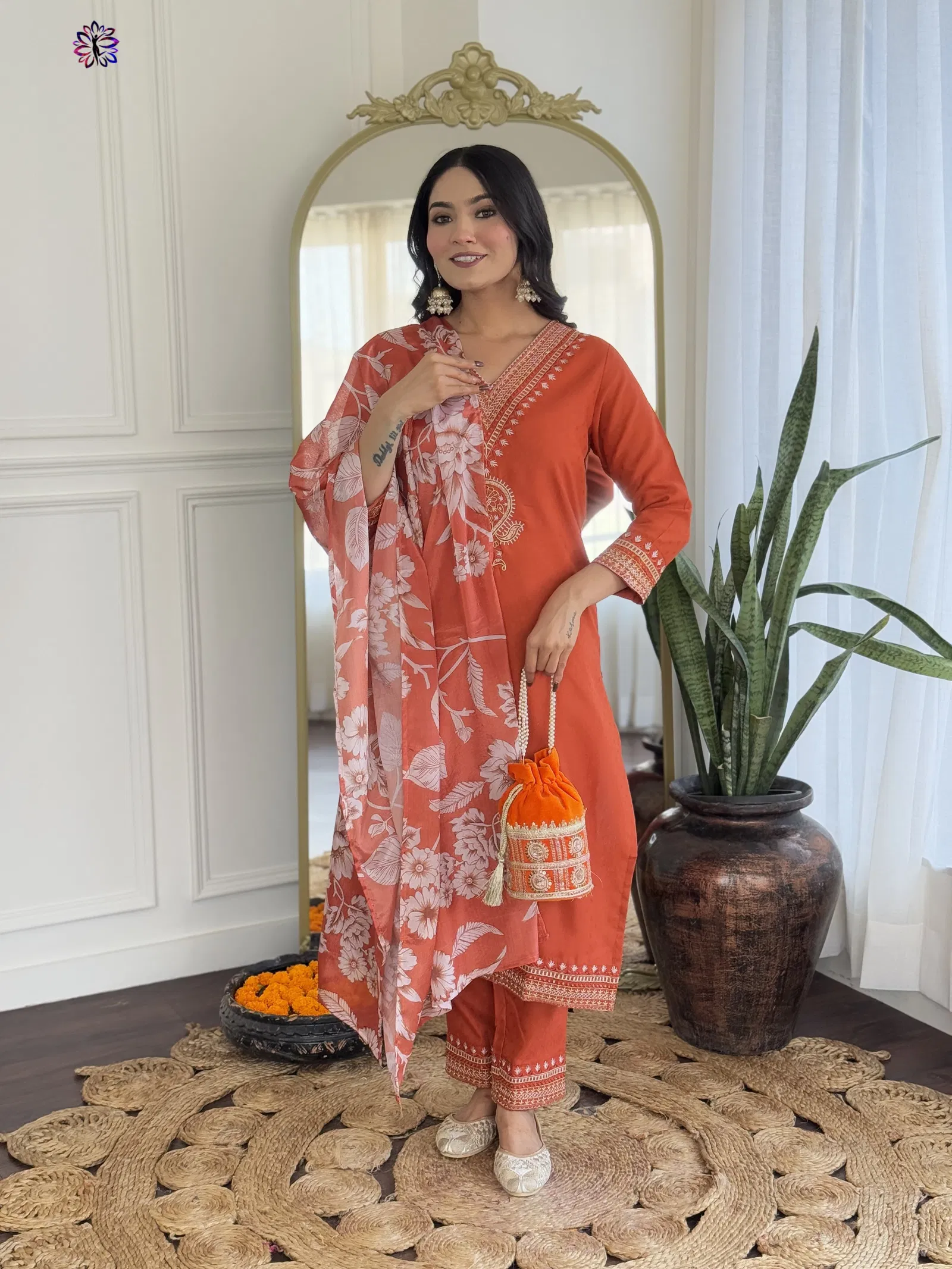 KF 117 Kalaai Viscose Embroidery Kurti With Bottom Dupatta Orders In India