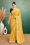 Afs Rutvi Silk Akira Cotton Thread Embroidery Saree
