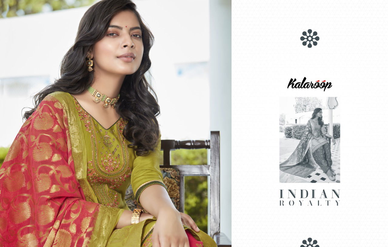 Kalaroop Suvarna By Patiala 5 Jam silk Embroidered work Festive Wear Designer Ready Made Collection
