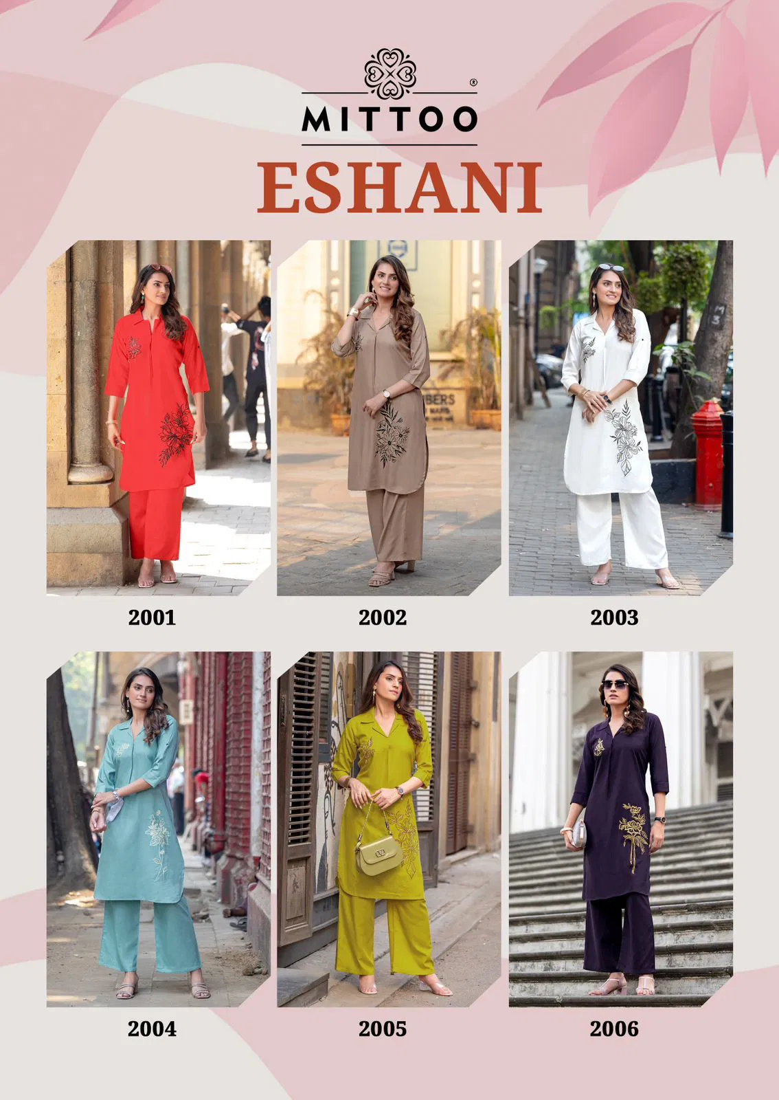 Eshani By Mittoo Rayon Twill Thread Wholesale Co Ord Set Suppliers In Mumbai