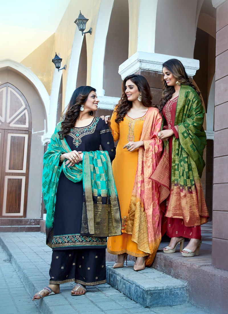 PARRA LIHAAZ Latest Heaavy Festive wear Fancy Designer Cinon With Embroidery Work And Hand Diamond Readymade Salwar Suit Collection