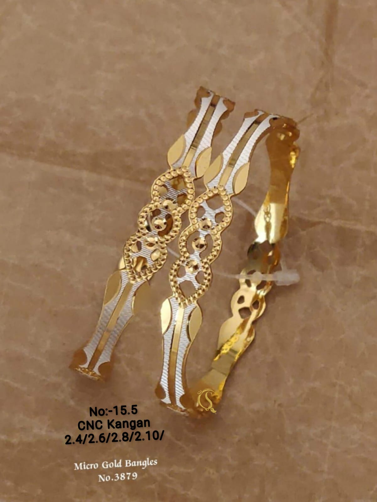 Designer Accessories 2 Micro Gold Bangels Catalog
