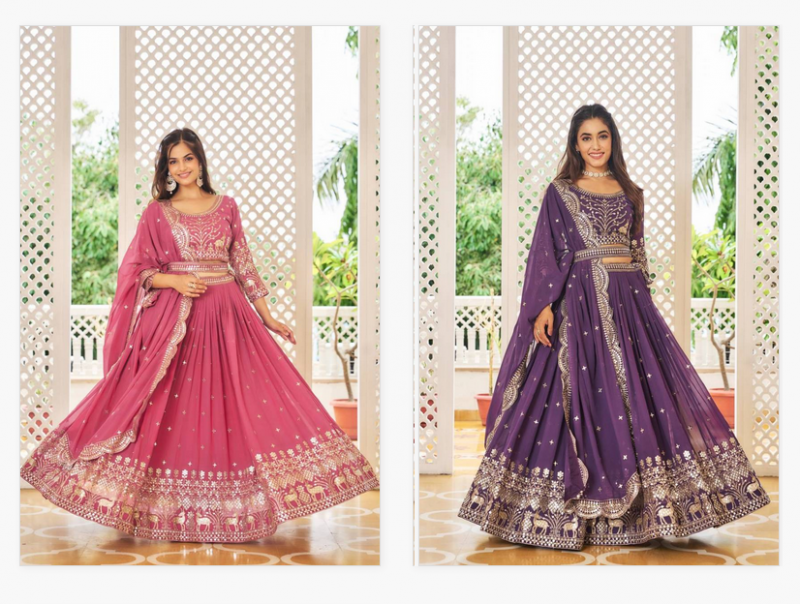 Sn 2298 Faux Georgette Designer Lehenga Choli Wholesale Price In Surat