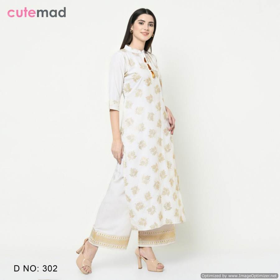 Cutemad 3 Heavy Fancy Wear American Crape Printed  Kurti With Bottom