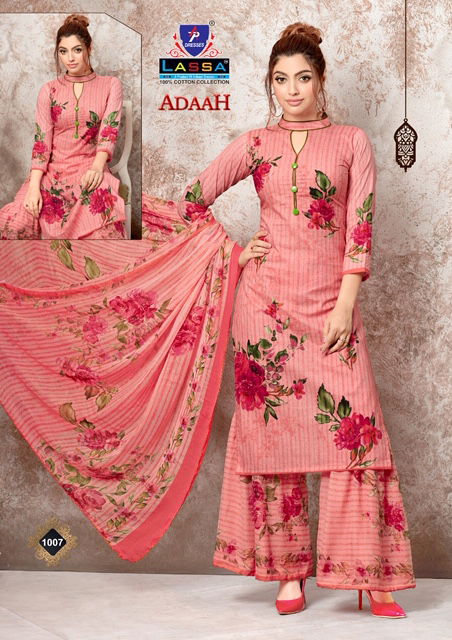 Lassa Adaah Latest Daily Wear Printed Pure Cottom Dress Material Collection 
