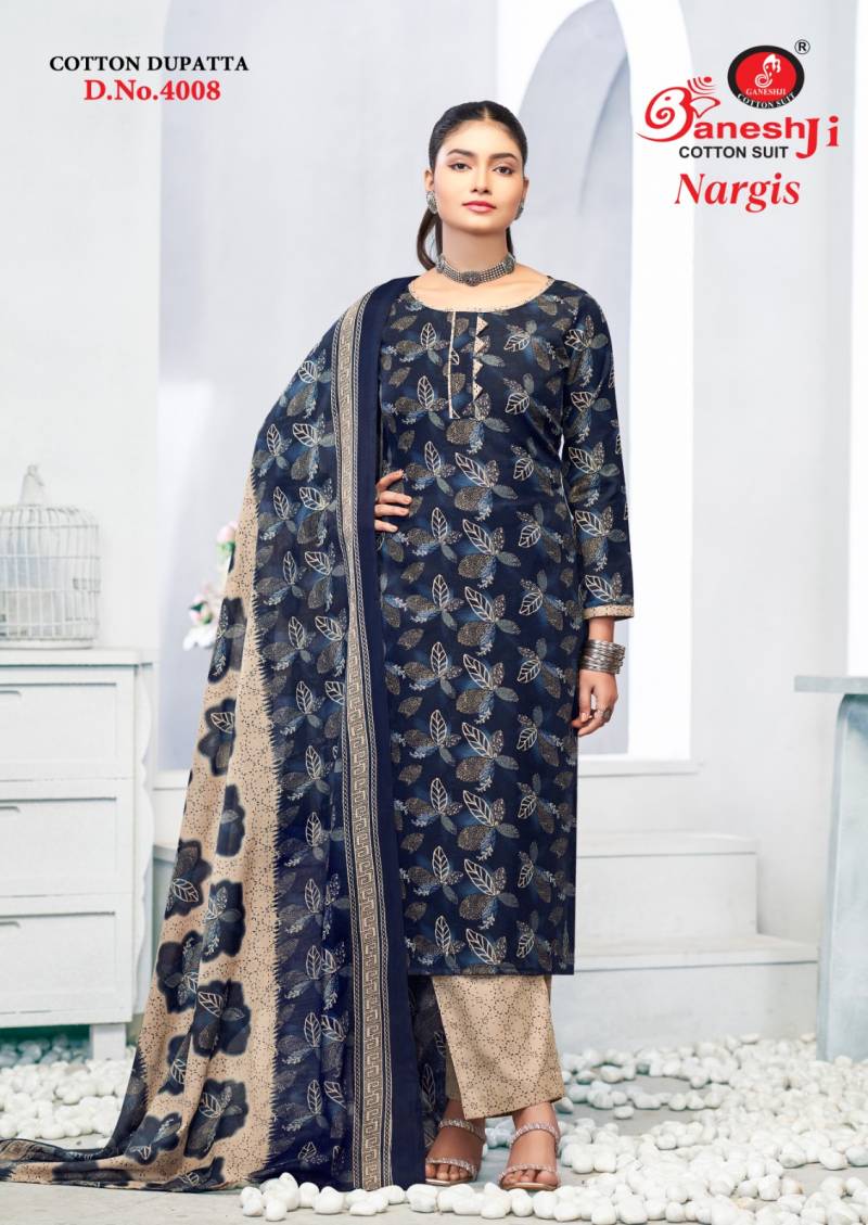 Nargis Vol 04 By Ganeshji Printed Cotton Dress Material Bulk Orders In India